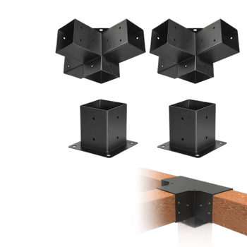 Železná základová sada pre stĺpy vinárskej konštrukcie so štvorhrannými rúrami – Model 456, Číslo tovaru 454, Určené pre nábytok