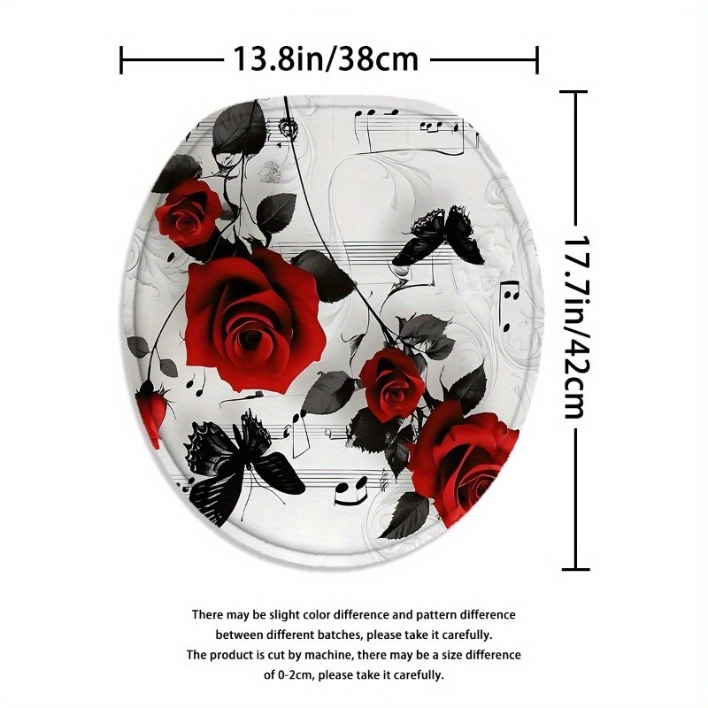 Štvordielny kúpeľňový set: sprchová záves, rohožka do kúpeľa a toaletná rohočka s tlačeným motívom motýľov a hudobných tónov; polyester; moderný minimalistický štýl; vlastné logo tlač; vlastné spracovanie.