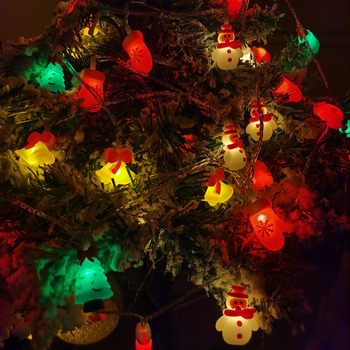 LED Коледна пластмасова висяща гирлянда за вътрешна украса – 20 LED, 4,5V, 2500K, батерия/USB захранване, живот 10 000 ч