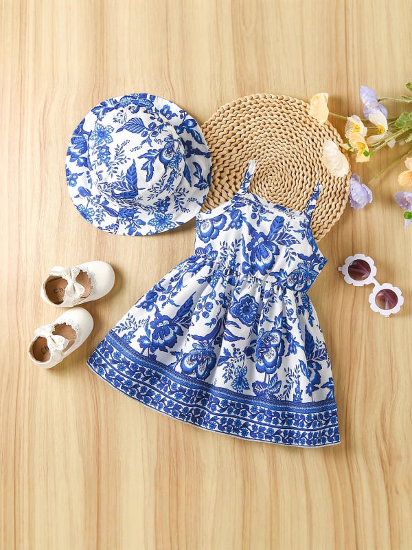 Detské šaty s etnickým štýlom a tenkými ramienkami, brúsená tkanina, zloženie 95% polyester, 5% elastán, podšívka 100% polyester