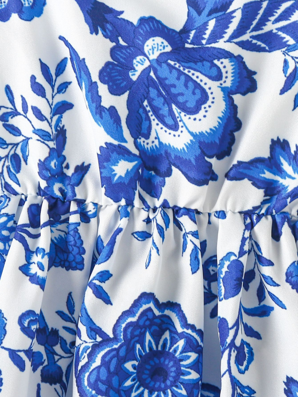 Detské šaty s etnickým štýlom a tenkými ramienkami, brúsená tkanina, zloženie 95% polyester, 5% elastán, podšívka 100% polyester