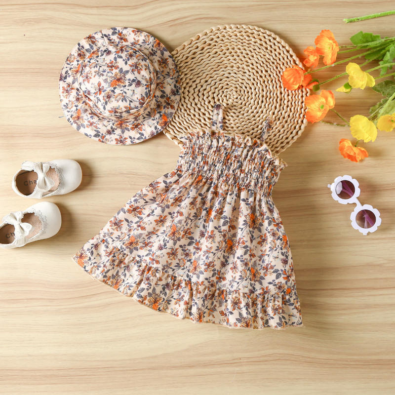 Detské šaty s etnickým štýlom a tenkými ramienkami, brúsená tkanina, zloženie 95% polyester, 5% elastán, podšívka 100% polyester