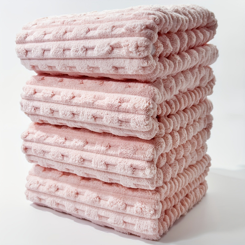 Flisové uteráky do kúpeľne, sada 4 kusov, kvetinový vzor, kód produktu jd601100623283880