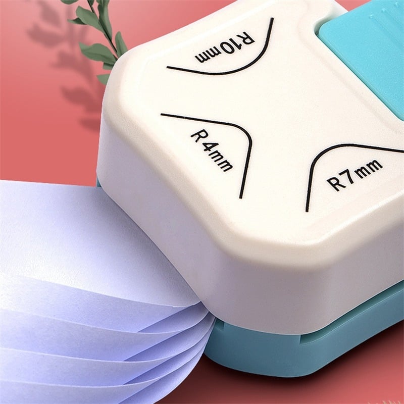 Rezač na rohy — tri v jednom, oblý roh pre fotografie a kruhový rez; Materiál: ABS + kov