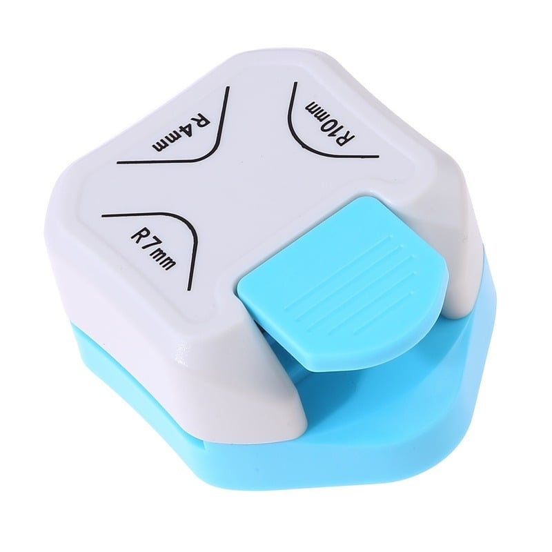 Rezač na rohy — tri v jednom, oblý roh pre fotografie a kruhový rez; Materiál: ABS + kov