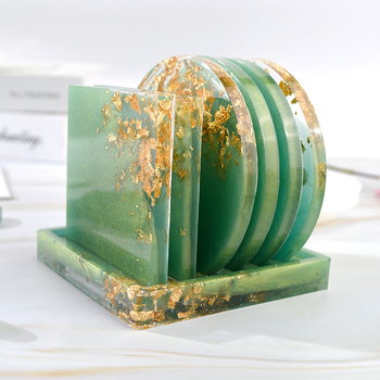 Силиконова кръгла форма за DIY смоли — базова подложка за чаши и дренажна тава (MD3461-3463)