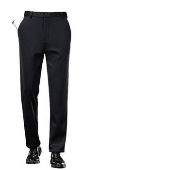 Pánske nohavice rovného strihu, polyesterová zmes, štvorcestná pružnosť, bez pokrčenia, jeseň 2025