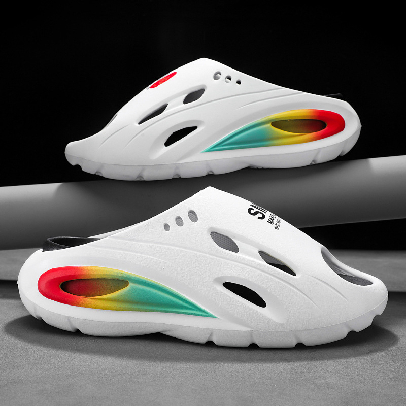 Pánske sandále leto 2025 – dvojité použitie, EVA podrážka, EVA vršok, otvorený prst, priedušné, protišmykové, na jazdu a na pláž