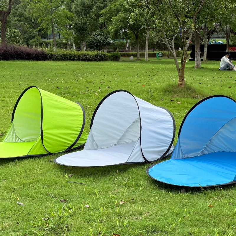 Pliažo piramidės palapinė su saulės skydeliu, vėjo atspari, vieno sluoksnio, išorinis tafta audinys, montavimas būtinas