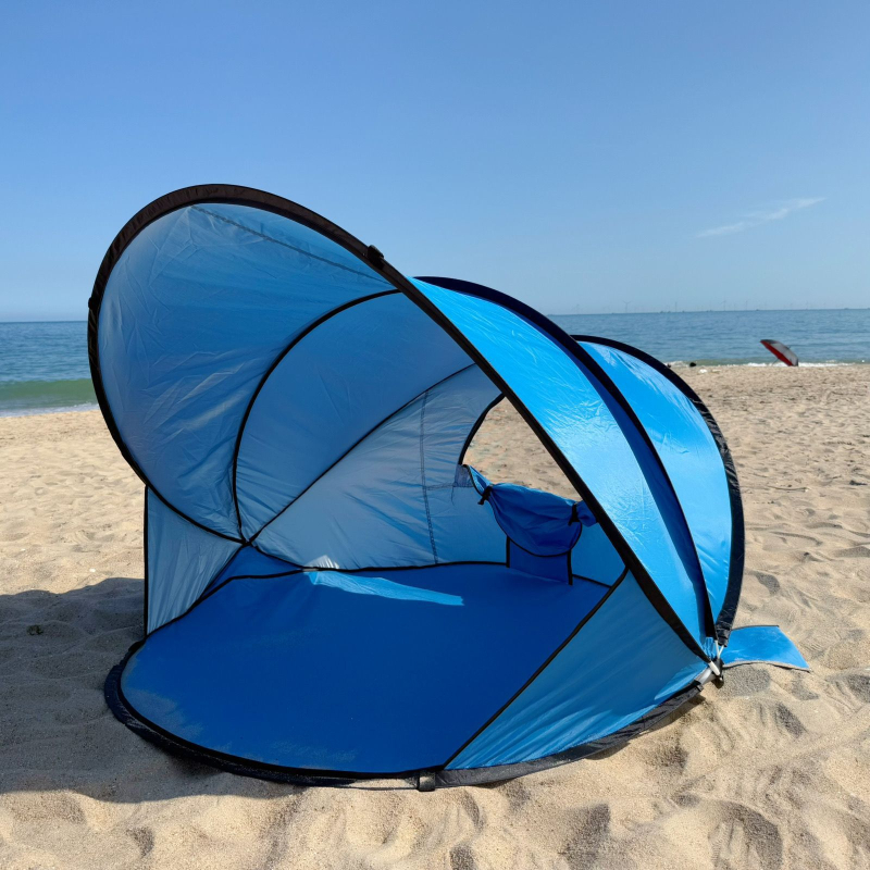 Pliažo piramidės palapinė su saulės skydeliu, vėjo atspari, vieno sluoksnio, išorinis tafta audinys, montavimas būtinas