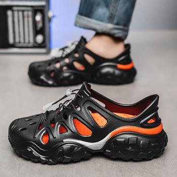 Pánske nubukové sandále s otvoreným prstom, EVA mäkká podrážka, zapínanie na suchý zips, nízky podpätok 1–3 cm