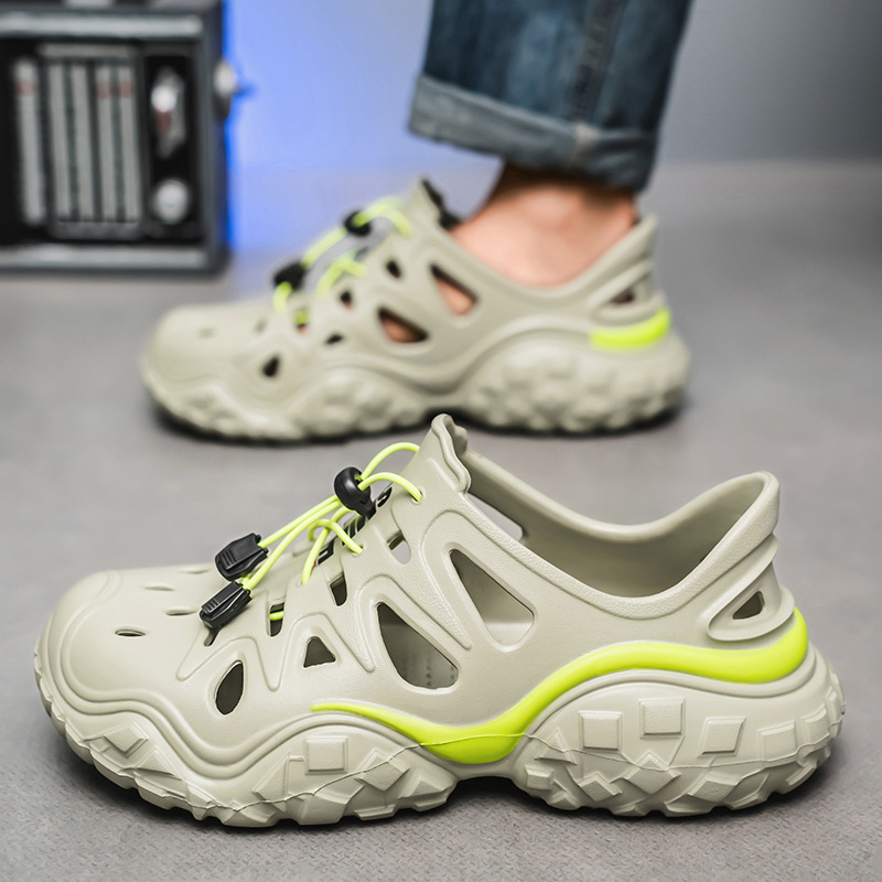 Pánske nubukové sandále s otvoreným prstom, EVA mäkká podrážka, zapínanie na suchý zips, nízky podpätok 1–3 cm