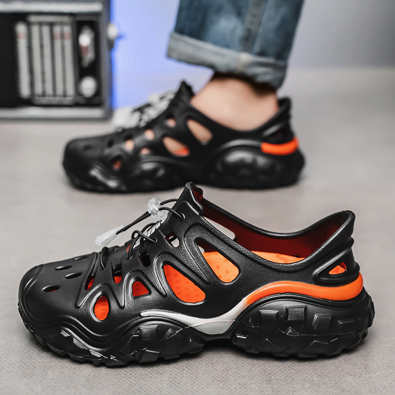 Pánske nubukové sandále s otvoreným prstom, EVA mäkká podrážka, zapínanie na suchý zips, nízky podpätok 1–3 cm