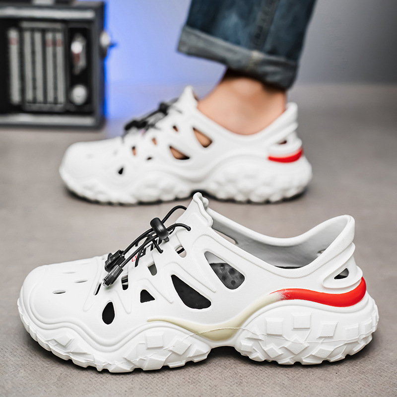 Pánske nubukové sandále s otvoreným prstom, EVA mäkká podrážka, zapínanie na suchý zips, nízky podpätok 1–3 cm