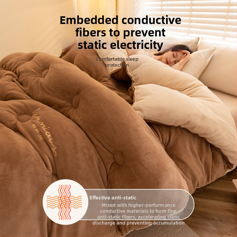 Divpusējs samta pleds, biezs, ar antibakteriālu šķiedru pildījumu, piemērots visiem gadalaikiem, šūts