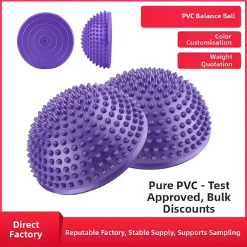 Jógová polovičná durian lopta na masáž chodidiel a tréning rovnováhy tela so stimuláciou akupunktúrnych bodov – PVC, nevyhrieva sa, vhodná pre oblasť pásu, 1-ročná záruka