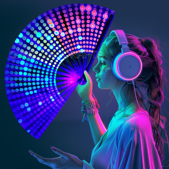 Sklopný bambusový fanúšik, čínskeho štýlu, 13 kostier, na zábavu