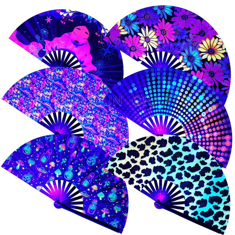 Sklopný bambusový fanúšik, čínskeho štýlu, 13 kostier, na zábavu