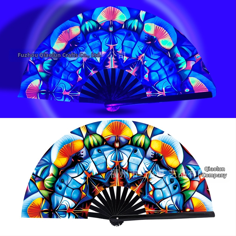 Sklopný bambusový fanúšik, čínskeho štýlu, 13 kostier, na zábavu