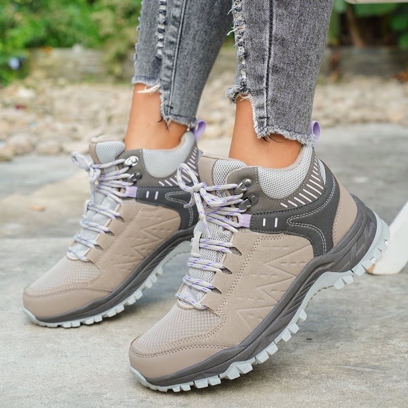 Παπούτσια πεζοπορίας - Χειμερινά υψηλού ύψους, αδιάβροτα, αντιολισθητικά, Unisex; Άνω μέρος: Faux Suede/PU/Oxford Cloth; Εσωτερικό: Δίκτυο; Σόλα: TPR; Κατασκευή: Κολλητά; Κλείσιμο: Κορδόνια στην πρόσοψη