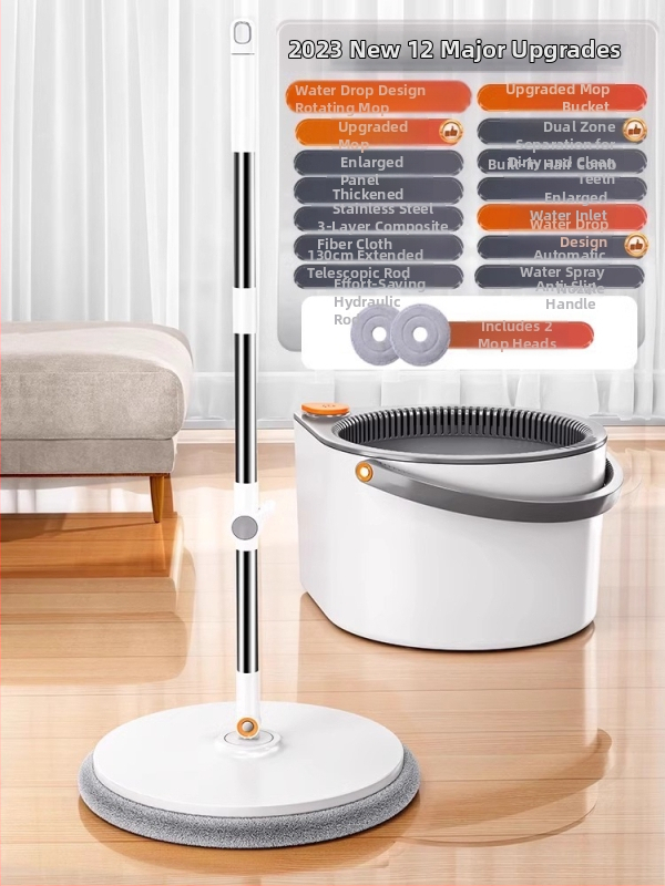 Rotacinis mopas su kibiru, be kontakto valymas didelėms plotmėms (Prekės ženklas: Yi tiao e-commerce firm; Produkto kodas: Ltao1027438238; Importuotas: Ne)