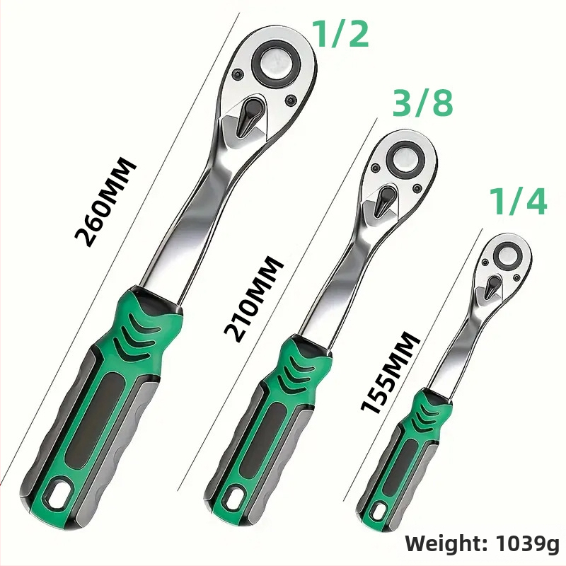 Dvojcestný kľúč s 72 zubami, zahnutou rukoväťou, chrómovaná povrchová úprava, z chróm-vanádiovej ocele
