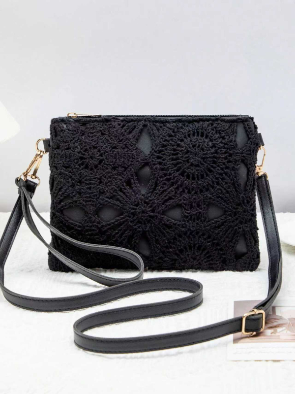 PU anyagú crossbody táska, boríték-stílus, cipzáras zárás, belső telefontartó zseb, egy pánttal, mindennapi használatra