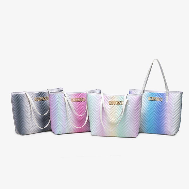 Táska Tote városi stílusban – PU anyag, poliészter bélés, zipzár, vízszintes négyzet alak, laptop zseb