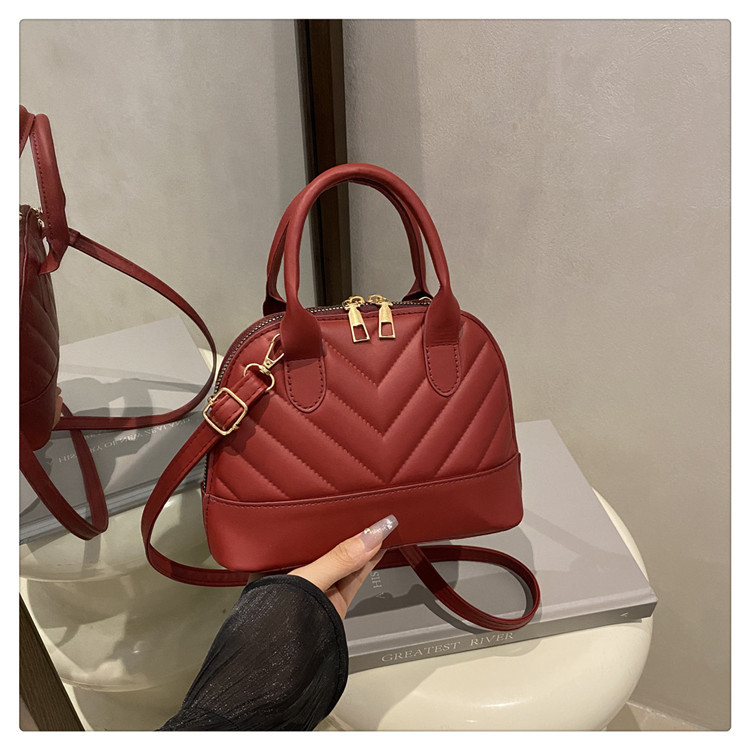 Geantă de tip cochilie, în stil stradal, din PU, închidere cu fermoar, fără căptușeală, pentru uz zilnic — Jinhe Tang Chao JS9950, Vara 2025