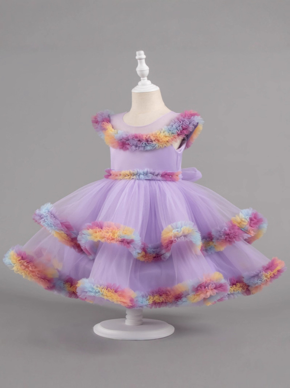 Dievčenské formálne šaty z tylu pre vekovú kategóriu 1–3 roky, strih princezná; hlavný materiál: polyester; podšívka: polyester; materiál: tyl; štýl: princezná; sezóna: všetky ročné obdobia