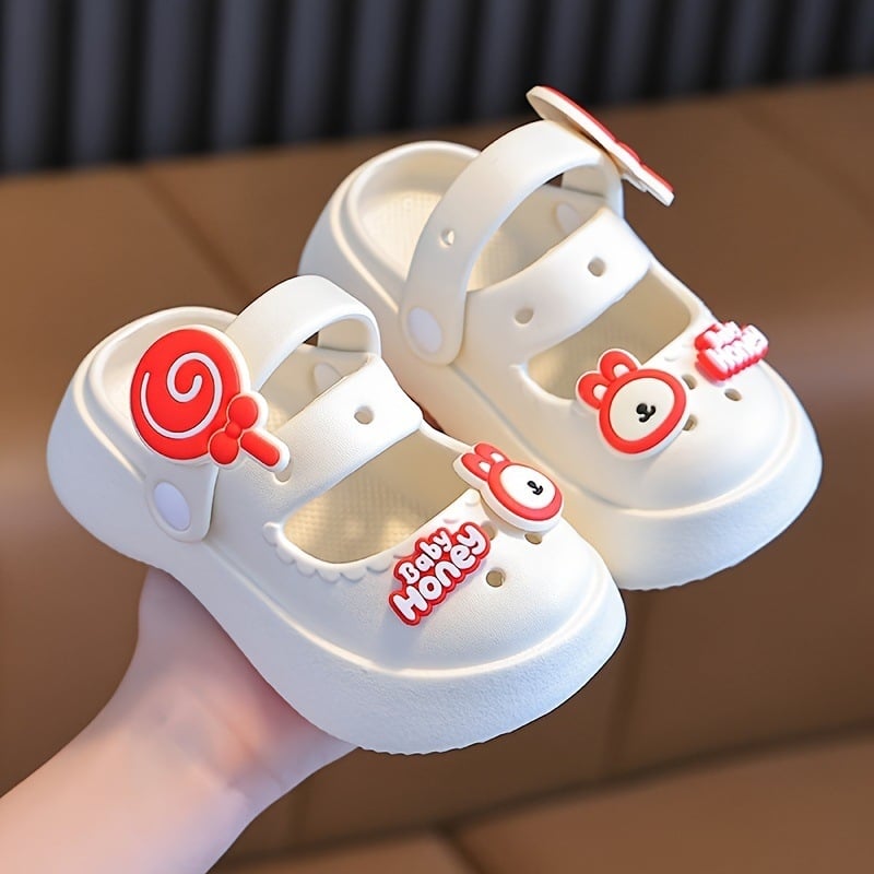 Női mules flip-flopok Cartoon nyuszi mintával - légáteresztő, csúszásmentes, puha EVA platformtalp (>11 cm)