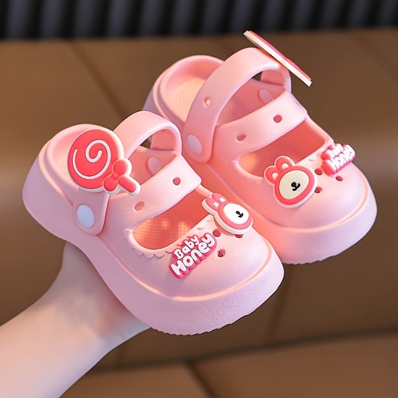 Női mules flip-flopok Cartoon nyuszi mintával - légáteresztő, csúszásmentes, puha EVA platformtalp (>11 cm)
