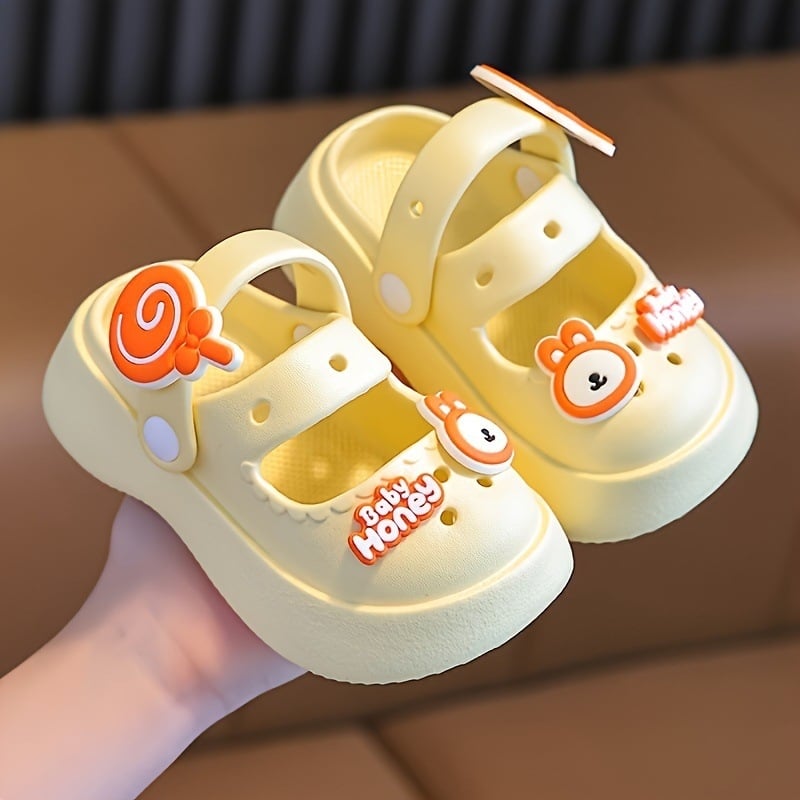 Női mules flip-flopok Cartoon nyuszi mintával - légáteresztő, csúszásmentes, puha EVA platformtalp (>11 cm)
