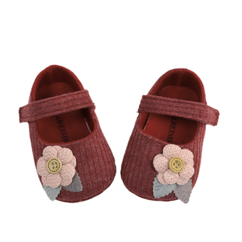 Детски обувки за прохождане, горна част изкуствена кожа, подметка от пяна, лепенка с велкро, дишащи и против хлъзгане, принцес стил с цветни акценти