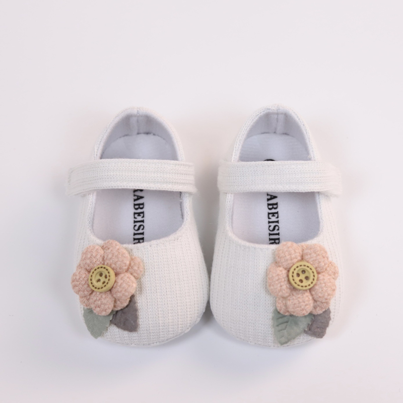 Детски обувки за прохождане, горна част изкуствена кожа, подметка от пяна, лепенка с велкро, дишащи и против хлъзгане, принцес стил с цветни акценти