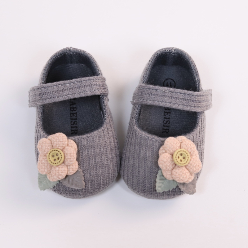 Детски обувки за прохождане, горна част изкуствена кожа, подметка от пяна, лепенка с велкро, дишащи и против хлъзгане, принцес стил с цветни акценти