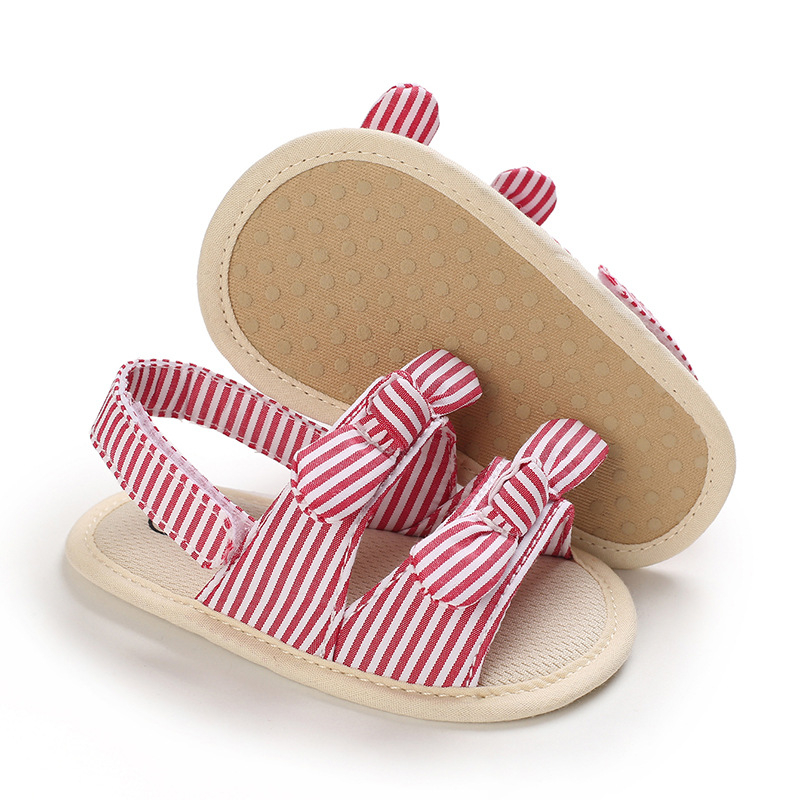 Baba szandál 12–36 hónaposnak — pamut felsőrész, nyár, Velcro-zár, hercegnő stílus