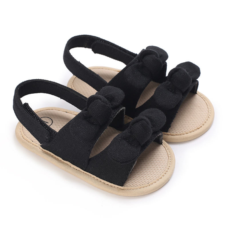 Baba szandál 12–36 hónaposnak — pamut felsőrész, nyár, Velcro-zár, hercegnő stílus