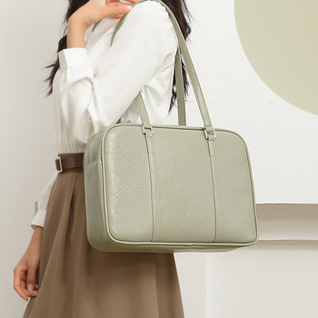 Taška na notebook z PU kože, unisex, odolná voči nárazom a vodeodolná, veľká kapacita, podšívka z polyesteru