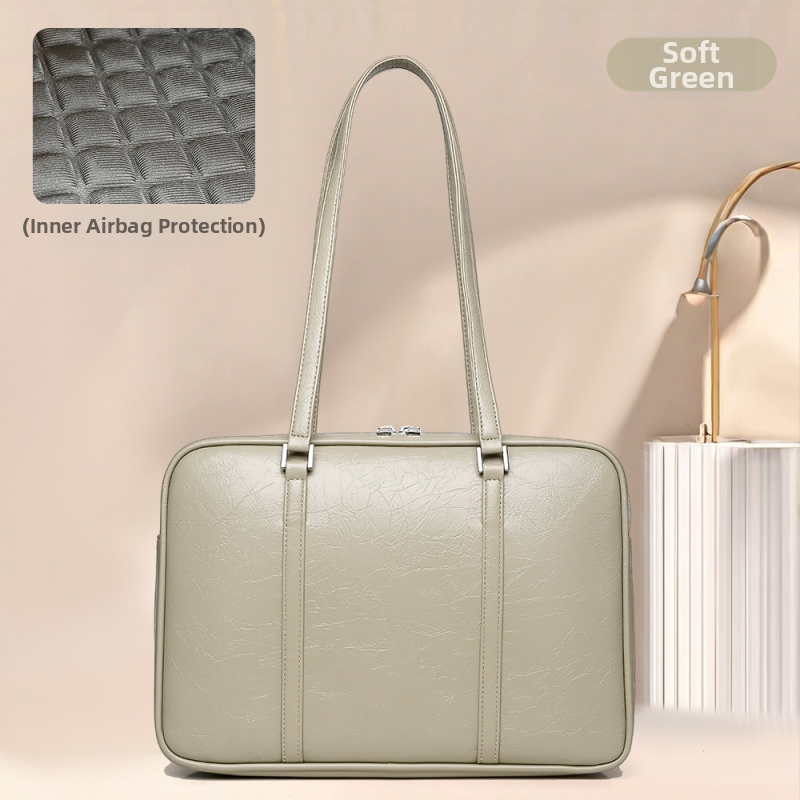 Taška na notebook z PU kože, unisex, odolná voči nárazom a vodeodolná, veľká kapacita, podšívka z polyesteru