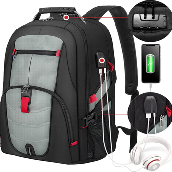 Unisex batoh na notebook pre obchodné cestovanie, objem 36-55 L, Oxford textílie, nylonová podšívka, popruhy s vzduchovým vankúšom, dizajn znižujúci zaťaženie