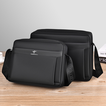Férfi válltáska üzleti utazásokhoz, nagy kapacitású, Oxford anyag, poliészter bélés, vízálló