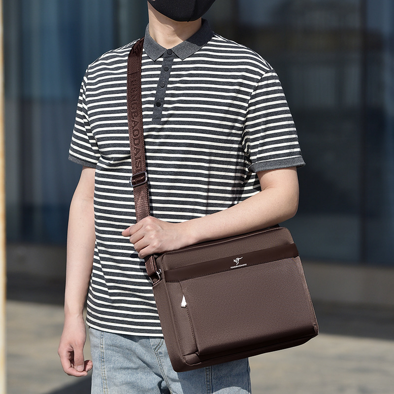 Férfi válltáska üzleti utazásokhoz, nagy kapacitású, Oxford anyag, poliészter bélés, vízálló