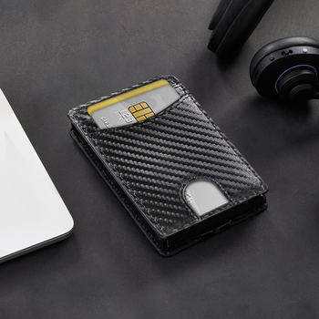 Litong dviejų skyrių piniginė iš sintetinės odos – miesto minimalistinis stilius kortelėms