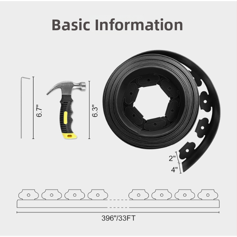 L-tvarovaný gumový krajinársky deliaci plot, trojčlenná sada pre trávnik a záhradu — Značka Yao Kun Biao