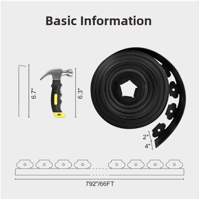 L-tvarovaný gumový krajinársky deliaci plot, trojčlenná sada pre trávnik a záhradu — Značka Yao Kun Biao