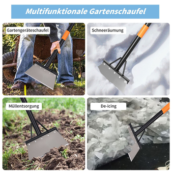 Záhradná motyka na burinu, viacúčelová motyka – Model 13, na odstraňovanie buriny, snehu a škrabanie stien