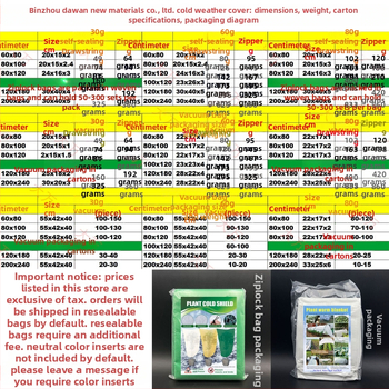 Da Wan Gardening Netkaný kryt proti mrazu pre rastliny – vonkajšia ochrana pre záhradu, krajinné úpravy a poľnohospodársku výsadbu