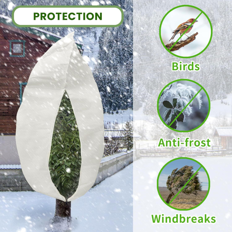 Da Wan Gardening Netkaný kryt proti mrazu pre rastliny – vonkajšia ochrana pre záhradu, krajinné úpravy a poľnohospodársku výsadbu