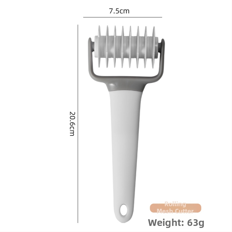 Plastový valček na cesto s dierovacím nástrojom na pizzu, valček na fondant, formička na sušienky, nôž na pizzu s mriežkou